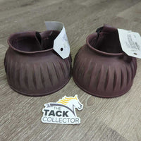 Ribbed Rubber Bell Boots, velcro *fair, clean, faded, residue, scrapes, velcro: peeling & missing tab
