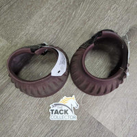 Ribbed Rubber Bell Boots, velcro *fair, clean, faded, residue, scrapes, velcro: peeling & missing tab
