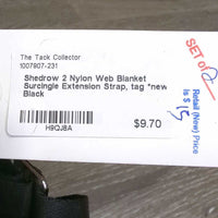 2 Nylon Web Blanket Surcingle Extension Strap, tag *new
