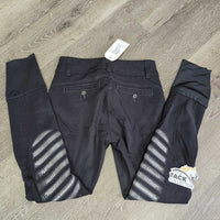 Euro Seat Breeches *gc/fair, snags, seams: unstitched & puckers, faded, stains, peeling stickies, seat: rubs, stretched, pilly, shiny
