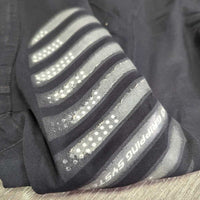 Euro Seat Breeches *gc/fair, snags, seams: unstitched & puckers, faded, stains, peeling stickies, seat: rubs, stretched, pilly, shiny
