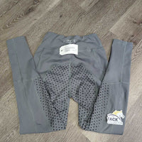 Full Seat Riding Tight Breeches, Pull On *gc, seams: rubs, frays & unstitched, cracking logos
