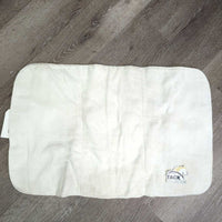1 ONLY Fleece No Bow Leg Quilt *fair, clean, v.stretched & puckered, creases, dingy, stains, mnr hair
