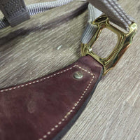 Soft Thick Nylon Halter, Leather Bronc Noseband "GLHC High Point Sr", tag *new
