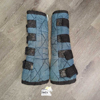 Front & Hind Shipping Boots, Fleece Lined *gc/fair, older, snags, clean, v.pilly, v.rubbed, snags, hairy velcro, frayed edges
