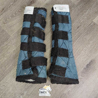 Front & Hind Shipping Boots, Fleece Lined *gc/fair, older, snags, clean, v.pilly, v.rubbed, snags, hairy velcro, frayed edges
