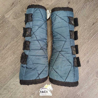 Front & Hind Shipping Boots, Fleece Lined *gc/fair, older, snags, clean, v.pilly, v.rubbed, snags, hairy velcro, frayed edges

