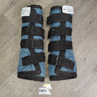 Front & Hind Shipping Boots, Fleece Lined *gc/fair, older, snags, clean, v.pilly, v.rubbed, snags, hairy velcro, frayed edges
