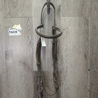 Rsd Bridle *fair, NO Noseband, SLICED, creases, stains, dry, stiff, xholes, dirty, faded
