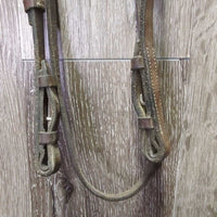 Rsd Bridle *fair, NO Noseband, SLICED, creases, stains, dry, stiff, xholes, dirty, faded
