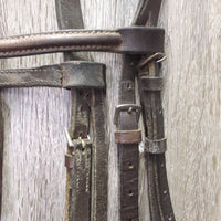 Rsd Bridle *fair, NO Noseband, SLICED, creases, stains, dry, stiff, xholes, dirty, faded
