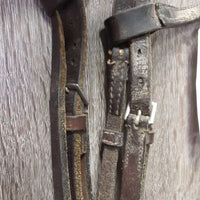 Rsd Bridle *fair, NO Noseband, SLICED, creases, stains, dry, stiff, xholes, dirty, faded
