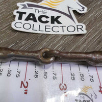 #702 v.thin Sweet Iron Western D Ring Bit, Tongue Relief joint cut out *gc, clean, rust, residue?dirt
