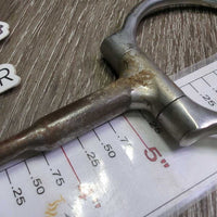#702 v.thin Sweet Iron Western D Ring Bit, Tongue Relief joint cut out *gc, clean, rust, residue?dirt
