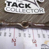 #702 v.thin Sweet Iron Western D Ring Bit, Tongue Relief joint cut out *gc, clean, rust, residue?dirt
