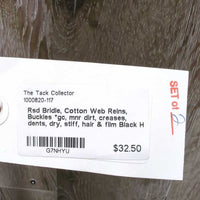 Rsd Bridle, Cotton Web Reins, Buckles *gc, mnr dirt, creases, dents, dry, stiff, hair & film

