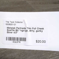 Thin Full Cheek Snaffle Bit *vgc/gc, dirty, gunky
