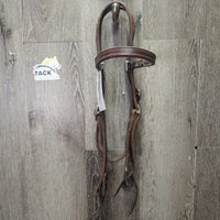 Double Stitch Soft Headstall, Tooled Buckles & Trim, Laces *xc, clean, mnr edge rubs & scrapes
