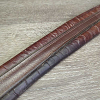 Narrow Leather Girth, 1x els, Roller Buckles *gc/fair, older, dirty, torn/v.rubbed elastic, creases
