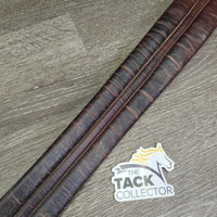 Narrow Leather Girth, 1x els, Roller Buckles *gc/fair, older, dirty, torn/v.rubbed elastic, creases
