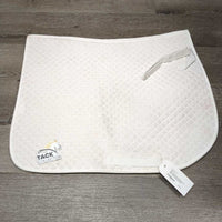 Thin Quilt Jumper Saddle Pad *gc, clean, residue, stains, puckers, dingy, older
