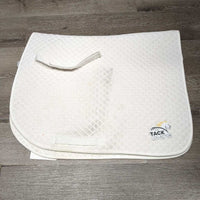 Thin Quilt Jumper Saddle Pad *gc, clean, residue, stains, puckers, dingy, older
