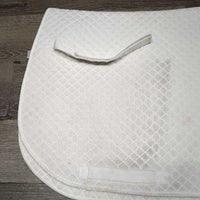 Thin Quilt Jumper Saddle Pad *gc, clean, residue, stains, puckers, dingy, older

