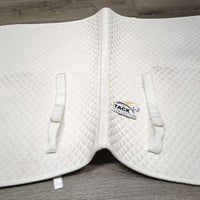 Thin Quilt Jumper Saddle Pad *gc, clean, residue, stains, puckers, dingy, older
