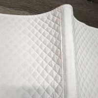Thin Quilt Jumper Saddle Pad *gc, clean, residue, stains, puckers, dingy, older
