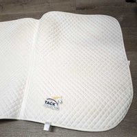 Thin Quilt Jumper Saddle Pad *gc, clean, residue, stains, puckers, dingy, older
