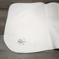 Thin Quilt Jumper Saddle Pad *gc, clean, residue, stains, puckers, dingy, older
