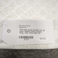 Thin Quilt Jumper Saddle Pad *gc, clean, residue, stains, puckers, dingy, older
