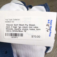 Soft Mesh Fly Sheet, neck, 0 legs *gc, clean, mnr rubs, threads, repairs, stains, holes, torn velcro
