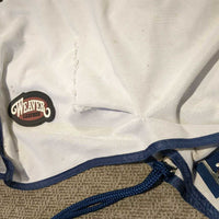 Soft Mesh Fly Sheet, attached neck, tail *gc, NO Belly Buckle, clean, mnr rubs, threads, repairs, stains, holes, torn velcro
