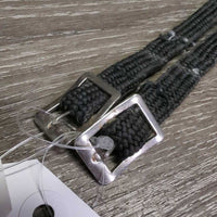 Thick Braided Nylon Spur Straps *gc/fair, pills, hair, rubs, frays, fuzzy
