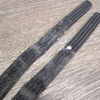 Thick Braided Nylon Spur Straps *gc/fair, pills, hair, rubs, frays, fuzzy
