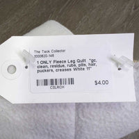 1 ONLY Fleece Leg Quilt *gc, clean, residue, rubs, pills, hair, puckers, creases
