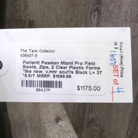 Miami Pro Field Boots, Zips, 2 Clear Plastic Forms *like new, v.mnr scuffs
