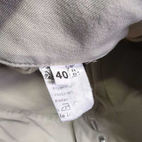 Euro Seat Breeches *gc/fair, stains, snags, rubs, pills, v.pulled seams, v.discolored seat & legs, undone stitching
