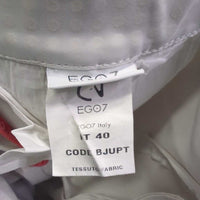Euro Seat Breeches *gc, dingy, pulled seat seams, threads, stains, rubs
