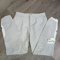 Euro Seat Breeches *vgc, stained seat & legs, unstitched inner waist, older
