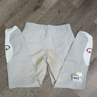 Euro Seat Breeches *vgc, stained seat & legs, unstitched inner waist, older
