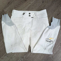 Euro Seat Breeches *gc/fair, dingy, discolored seat & legs, stains, snags & slice, mnr pulled seams, pills
