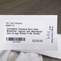 Euro Seat Breeches *vgc/xc, mnr discolored seat & legs
