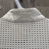 SS Show Shirt, Mesh, 1/3 Button up, Snap Collar *vgc/gc, mnr dirt?stains & snags, crinkled/puckered collar, dingy?, pits
