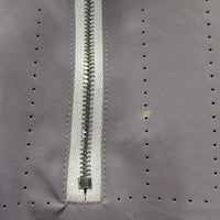 SS Show Shirt, 1/4 Zip Up, Perforated *vgc/gc, stains/discolored spots, collar: seam puckers & edge stains
