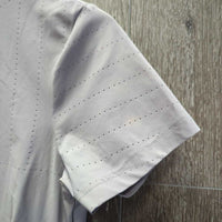 SS Show Shirt, 1/4 Zip Up, Perforated *vgc/gc, stains/discolored spots, collar: seam puckers & edge stains
