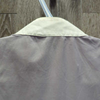 SS Show Shirt, 1/4 Zip Up, Perforated *vgc/gc, stains/discolored spots, collar: seam puckers & edge stains

