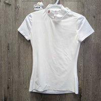 SS Show Shirt, Shoulder Zipper, Snap Collar *vgc/xc, mnr seam puckers
