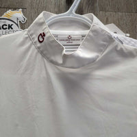SS Show Shirt, Shoulder Zipper, Snap Collar *vgc/xc, mnr seam puckers

